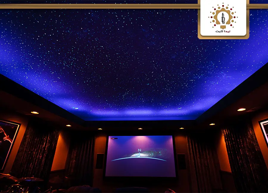 سقف ستاره ای با فیبر نوری